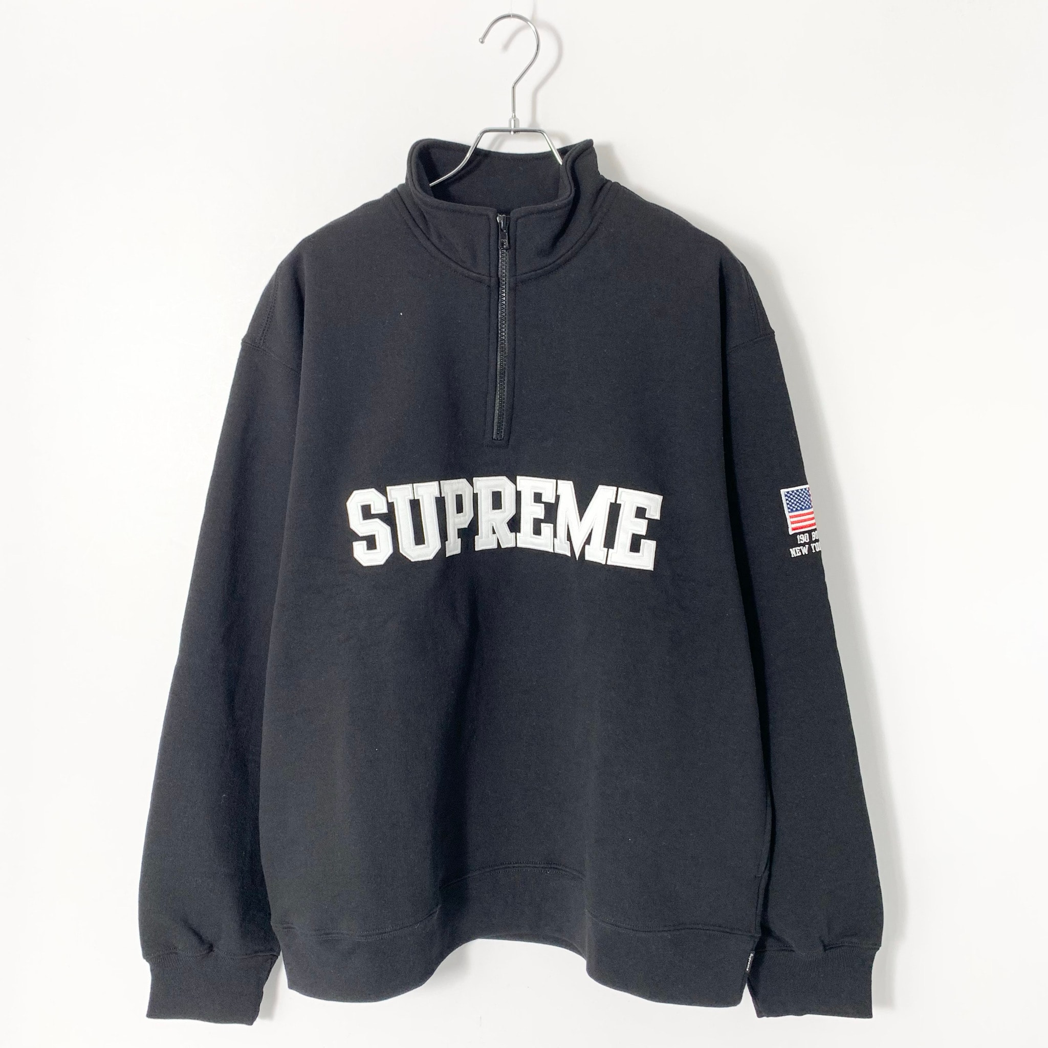 Supreme Shop Flag Half Zip Pullover (New York) "Black"