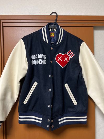 HUMAN MADE x KAWS VARSITY JACKET "Navy"