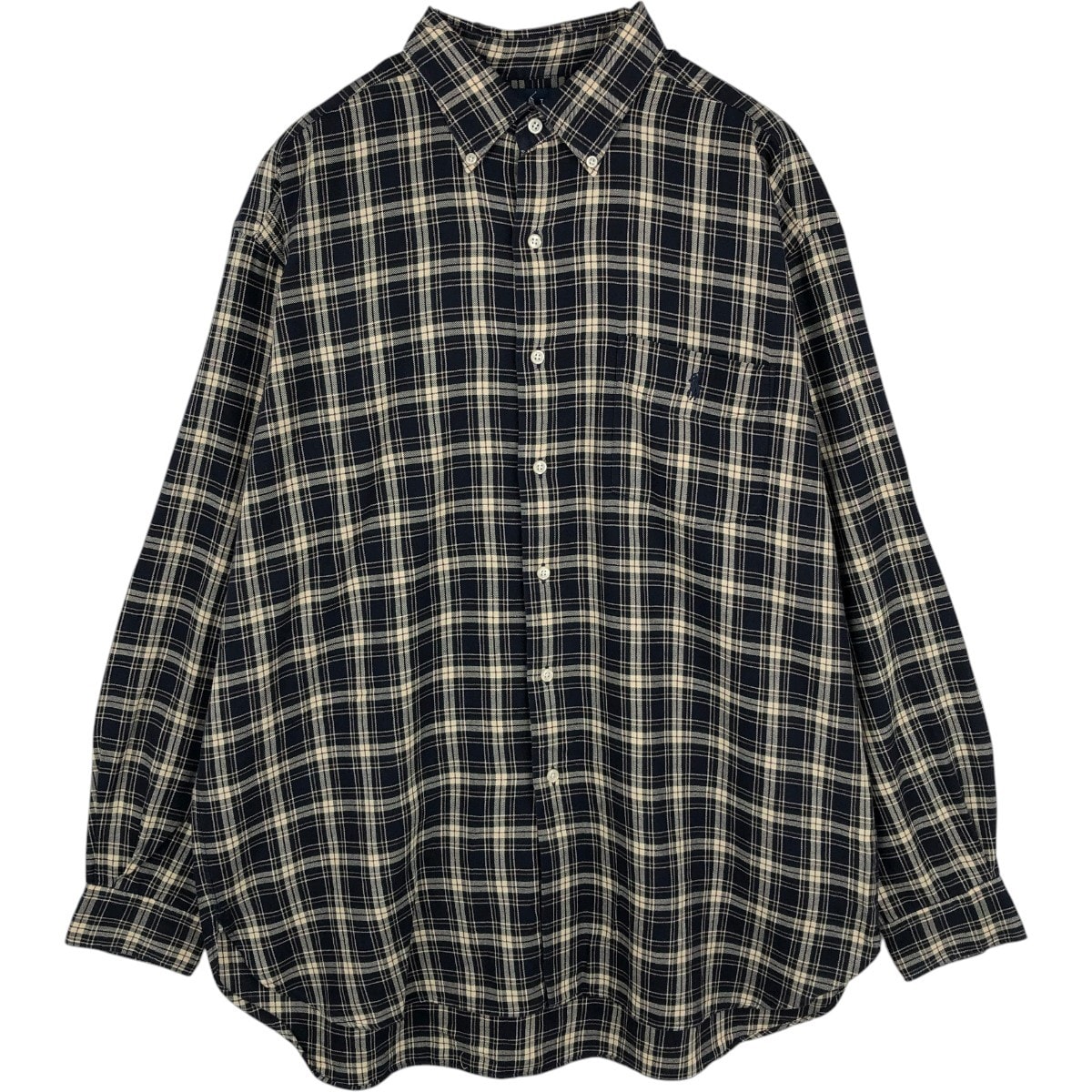 古着 ラルフローレン Ralph Lauren MCMEEL 長袖 ボタンダウンチェックシャツ メンズL相当/eaa678031