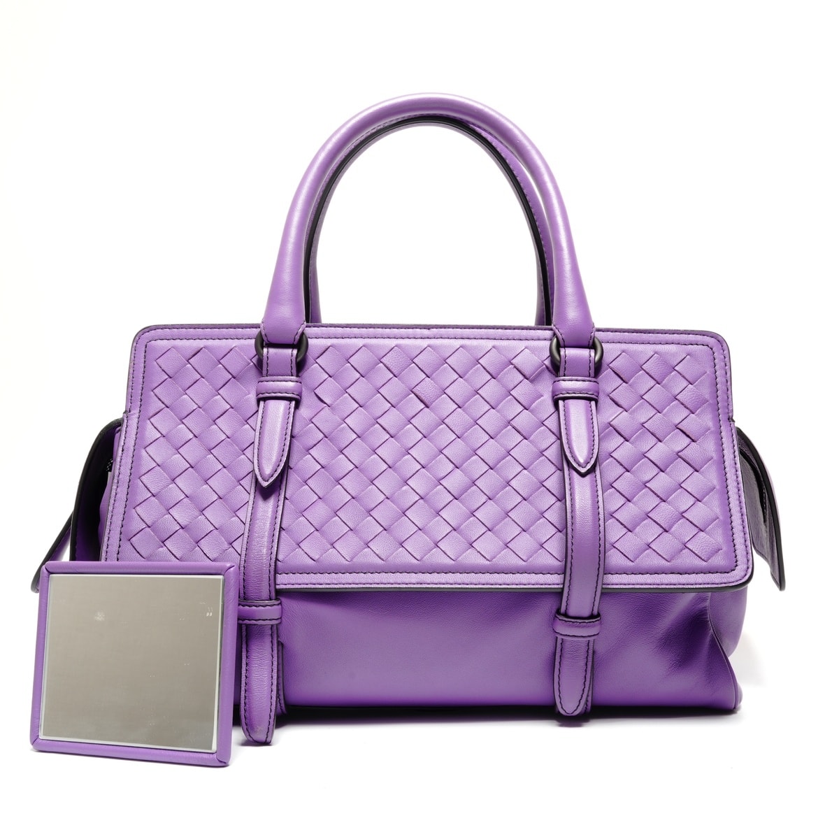 ボッテガヴェネタ BOTTEGAVENETA イントレチャート モナコバッグ ハンドバッグ【中古】
