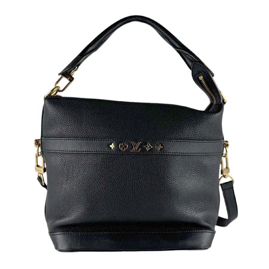 ルイ ヴィトン LOUIS VUITTON ハンドバッグ ショルダーバッグ クルーザー PM レザー ブラック ゴールド レディース M57934【中古】 z9334