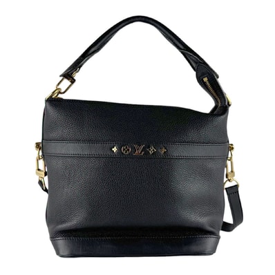 ルイ ヴィトン LOUIS VUITTON ハンドバッグ ショルダーバッグ クルーザー PM レザー ブラック ゴールド レディース M57934【中古】 z9334