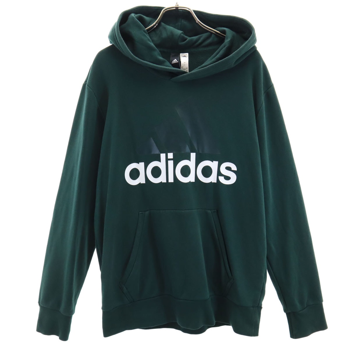 adidas アディダス 長袖 スウェットパーカー L 深緑