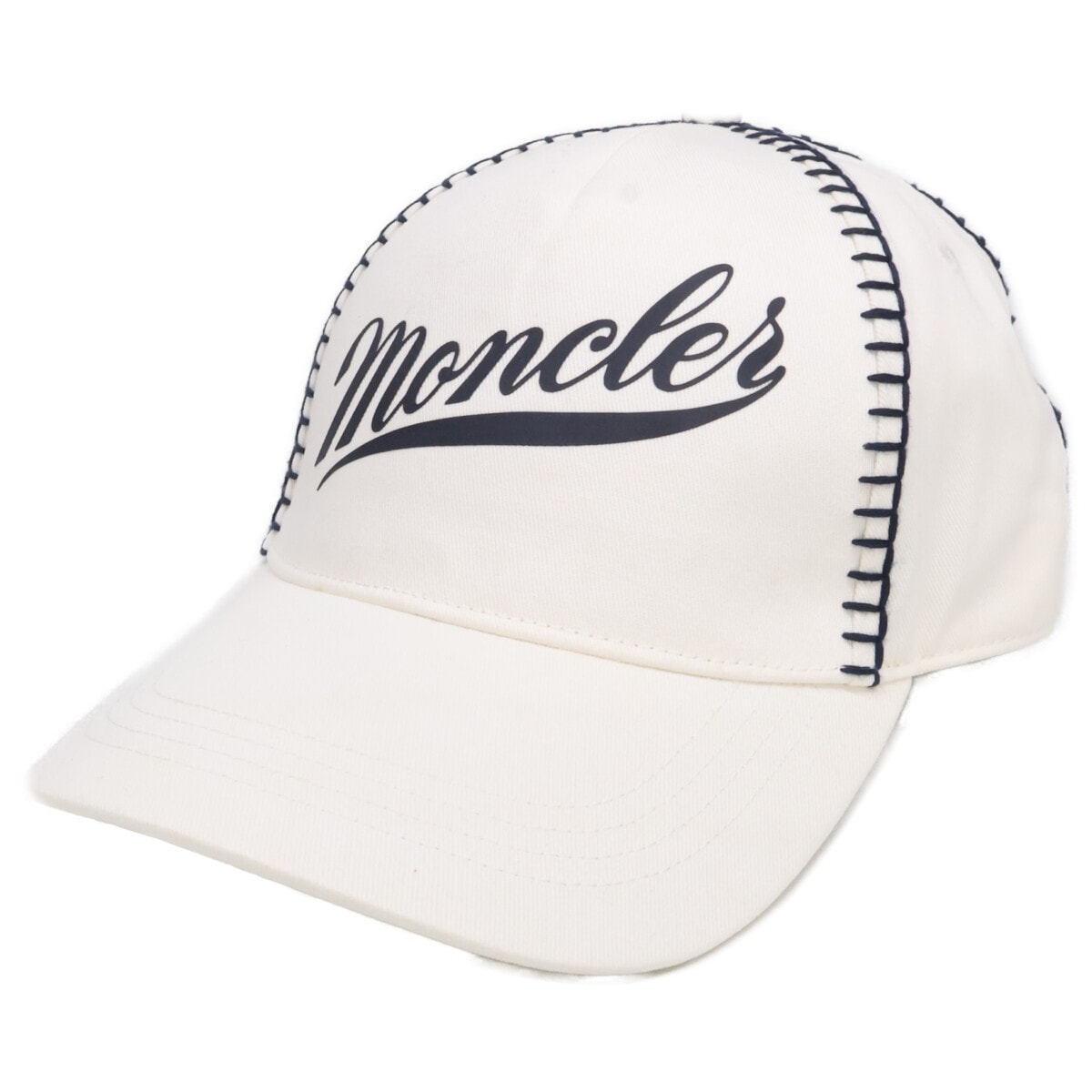 モンクレール 【新品同様/国内正規】I10913B00017 0U082 BASEBALL コットンギャバジン レタリングロゴ ベースボールキャップ UNI