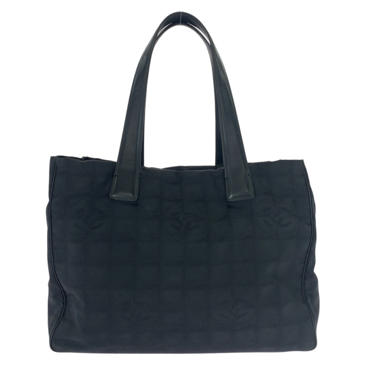 CHANEL シャネル ニュートラベルライン ニュートラトートMM ブラック 黒 ゴールド金具 ナイロン レザー/ トートバッグ ショルダーバッグ 505900 【中古】