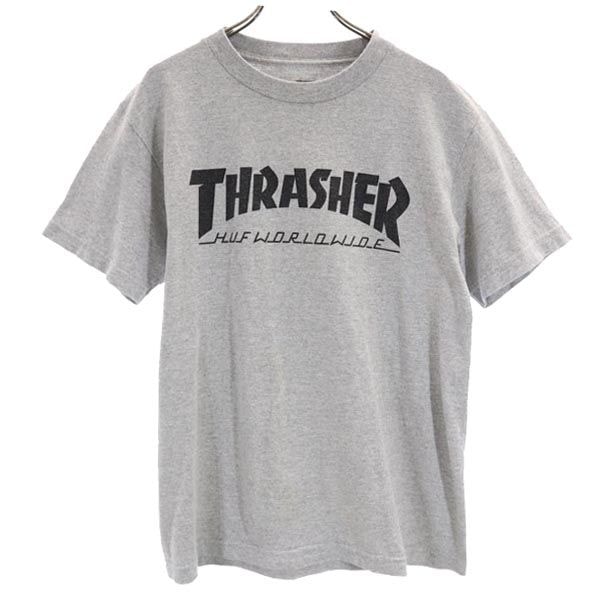 HUF ハフ スラッシャー 半袖 Tシャツ S グレー系 THRASHER