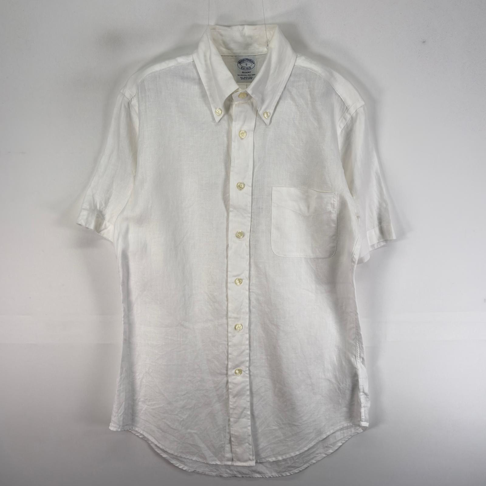 古着 ブルックスブラザーズ Brooks Brothers 半袖シャツ 胸ポケ REGENT S  ホワイト系 無地 メンズ