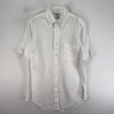 古着 ブルックスブラザーズ Brooks Brothers 半袖シャツ 胸ポケ REGENT S ホワイト系 無地 メンズ