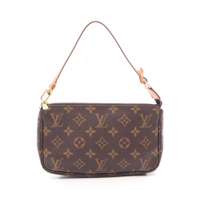 ルイ・ヴィトン LOUIS VUITTON ポシェットアクセソワール モノグラム ハンドバッグ バッグ PVCコーティングキャンバス レザー モノグラム レディース ブラウン系 M51980 【中古】
