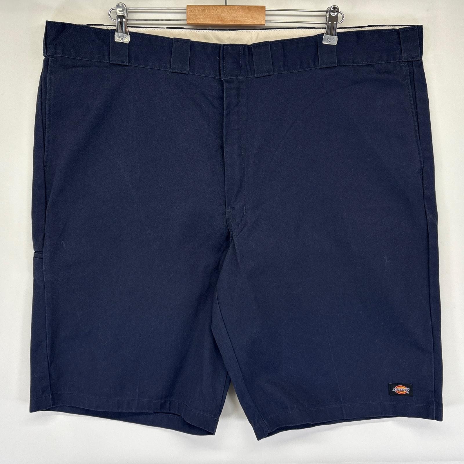 古着 ディッキーズ Dickies ショートパンツ ハーフ ショーツ ワンポイントロゴ 大きいサイズ ワーク w48  ネイビー メンズ