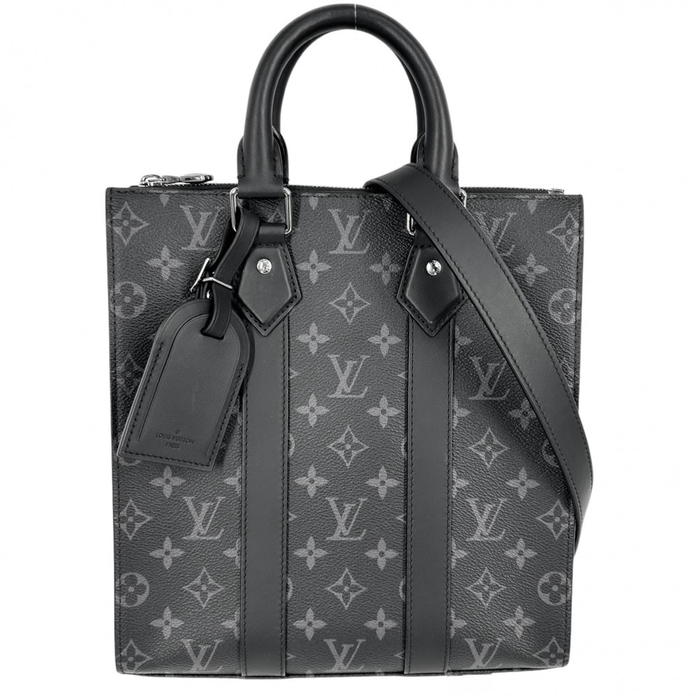 LOUIS VUITTON ルイヴィトン 2WAY モノグラムエクリプス サックプラクロス ハンドバッグ ショルダーバッグ 肩掛け 斜め掛け ブラック 黒 かばん 鞄 M46098    ノワール シルバー金具 メンズ 美品【中古品】