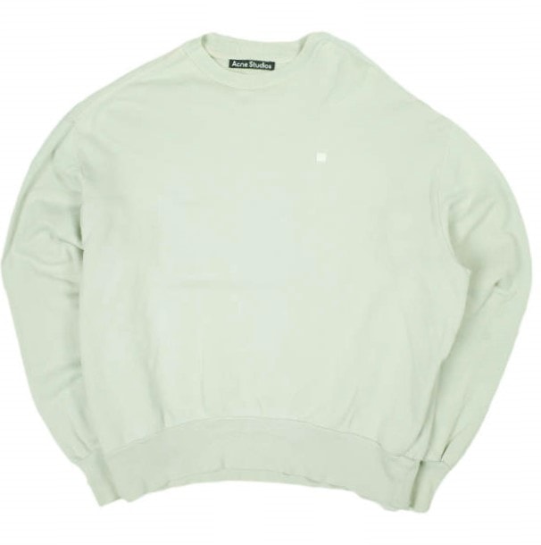 Acne Studios アクネストゥディオズ 22SS ポルトガル製 Face Patch Sweat オーバーサイズ フェイスパッチスウェット FA-UX-SWEA000088 XXS Light Green トレーナー プルオーバー トップス