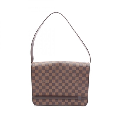 ルイ・ヴィトン LOUIS VUITTON トライベッカ カレ ダミエエベヌ ショルダーバッグ バッグ PVCコーティングキャンバス レザー レディース ブラウン系 N51161 【中古】