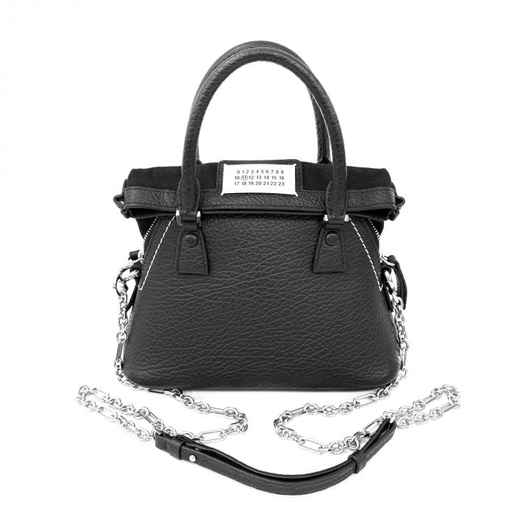 メゾン マルジェラ Maison Margiela 11 5AC マイクロ S56WG0081 レザー ブラック 2wayショルダー【鑑定済み】正規品