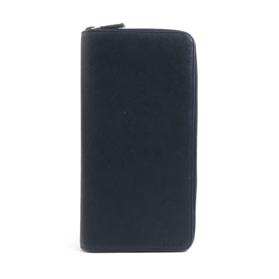 プラダ PRADA オーガナイザー レザー ネイビー メンズ 2ML220【中古】 56302a