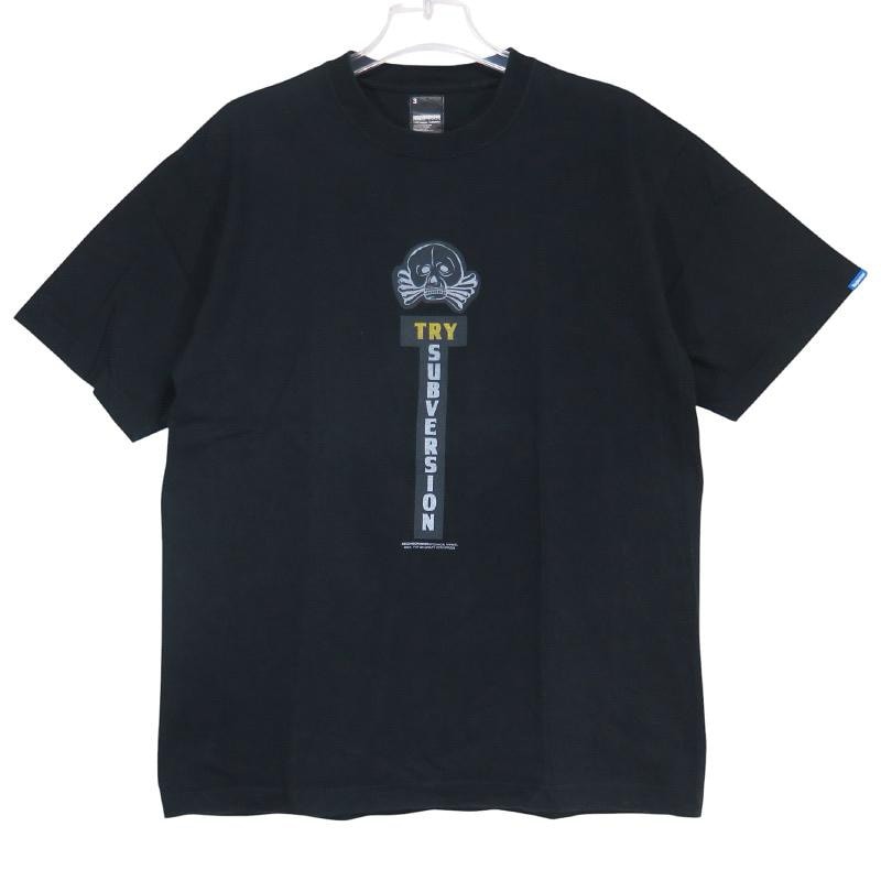 NEIGHBORHOOD ネイバーフッド TRY SUBVERSION TEE Tシャツ ブラック ショートスリーブ カットソー 半袖 サイズL