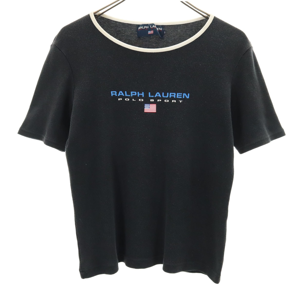 RALPH LAUREN ラルフローレン 日本製 半袖 カットソー L ブラック系
