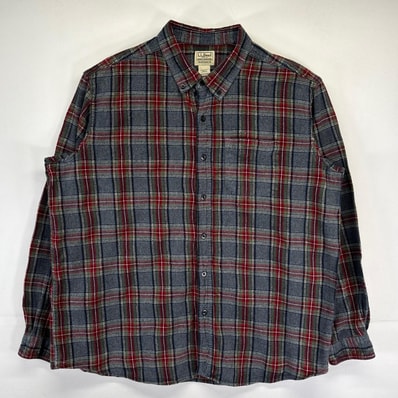 古着 エルエルビーン L.L.Bean 長袖シャツ 大きいサイズ ボタンダウン ネルシャツ チェック柄 アウトドア XL マルチカラー メンズ