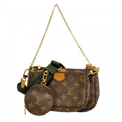 【6dc2922-k】ルイヴィトン ハンドバッグ モノグラム ミュルティポシェットアクセソワール M44813 カーキ 2wayバッグ【中古】レディース