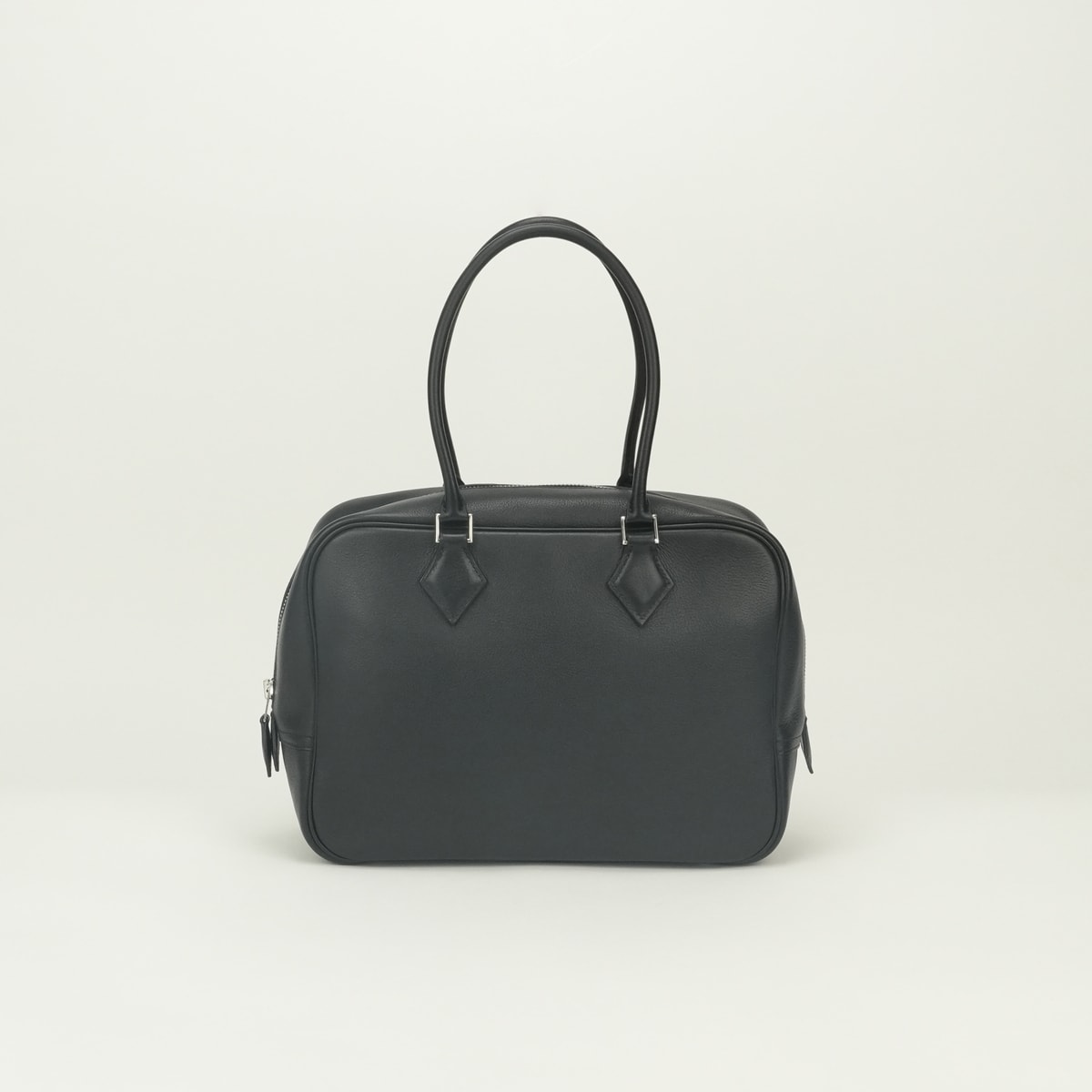 エルメス HERMES プリュム28 プリュムエラン28 バッグ トートバッグ エバーグレイン ノワール Noir ブラック Black 黒 シルバー金具 ハンドバッグ エヴァーグレイン