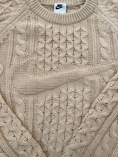 NIKE M NL Cable Knit Sweater LS "Beige"