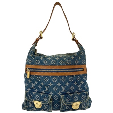 LOUIS VUITTON ルイ・ヴィトン バギーGM デニム ハンドバッグ 2WAY ショルダーバッグ M95048 モノグラムデニム ブルー レディース【中古】