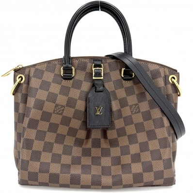 LOUIS VUITTON ルイヴィトン 2WAY ダミエ オデオントートPM ハンドバッグ ショルダーバッグ 肩掛け 斜め掛け ブラウン 茶 N45282 ゴールド金具 レディース【中古品】