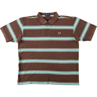 古着 フレッドペリー FRED PERRY マルチボーダー 半袖 ボーダー ポロシャツ メンズXXL相当/eaa657686