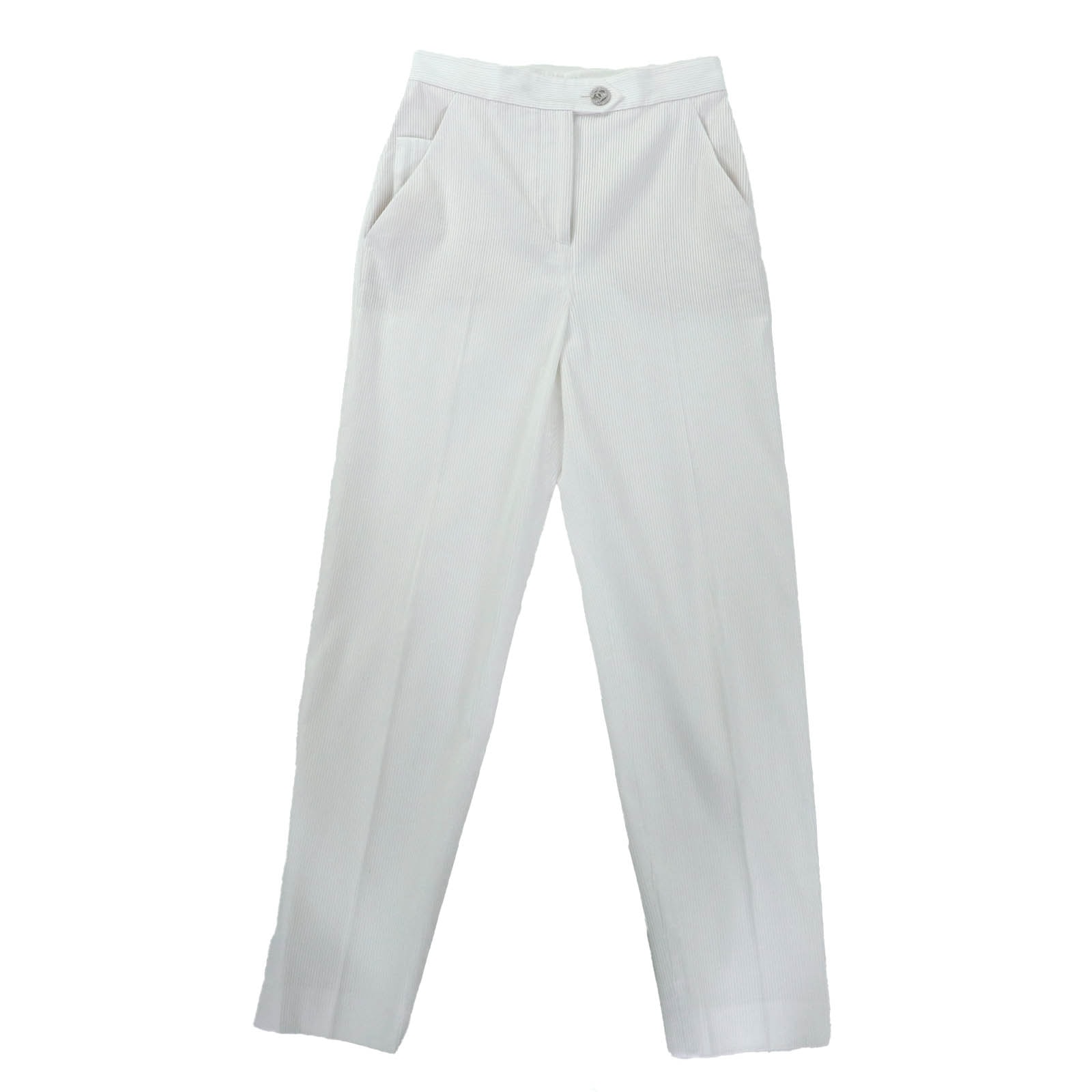 極美品 シャネル パンツ ホワイト レディース 36 P63228V38920