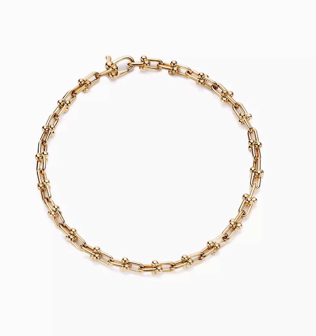 Tiffany &amp; Co.ティファニー ハードウェアマイクロリンク ブレスレット18K イエローゴールド(750)