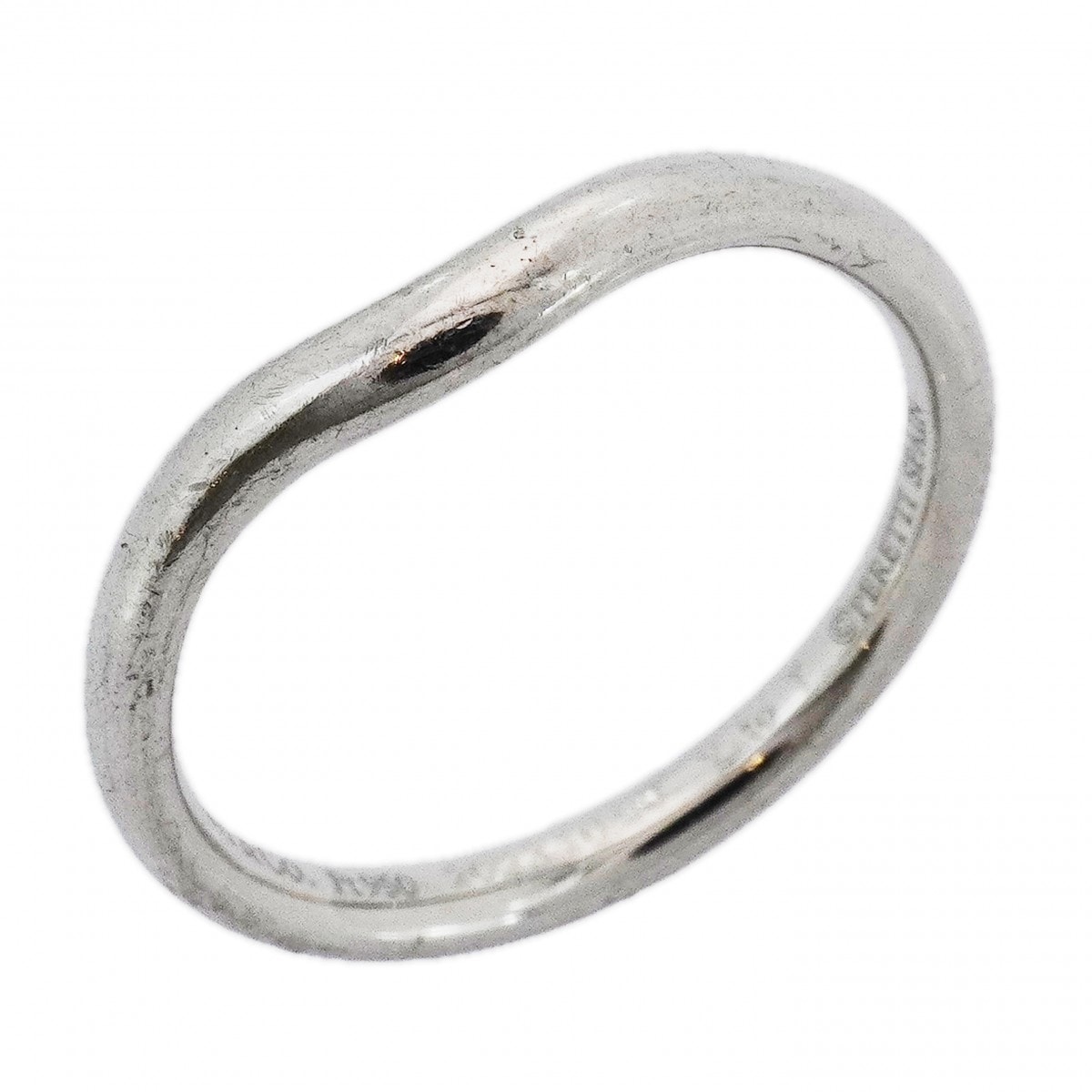 ★最終価格【6jcb0385】ティファニー リング カーブドバンド Pt950 プラチナ 12.5号【中古】レディース