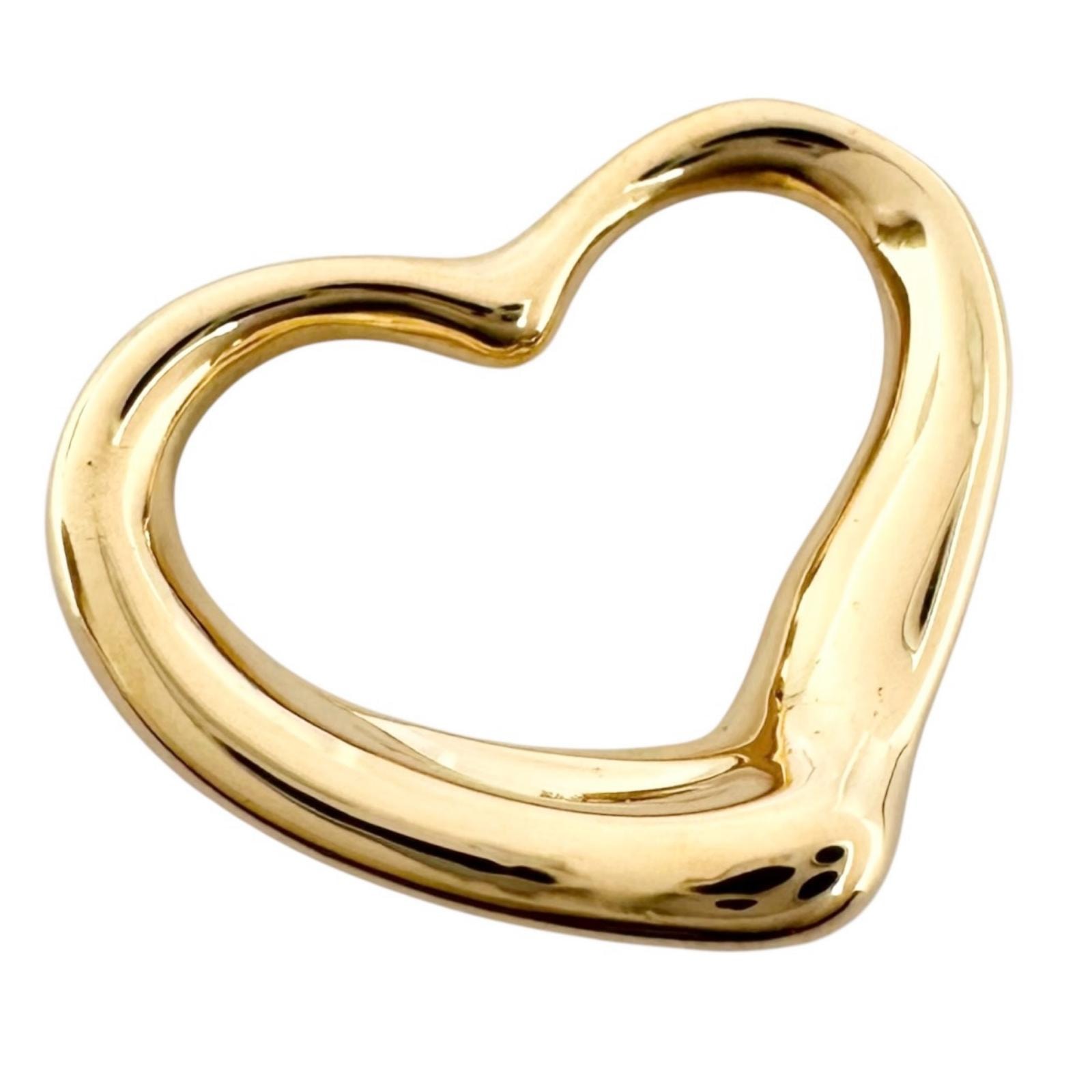 美品 TIFFANY&Co. ティファニー エルサペレッティ オープンハート ペンダントトップ K18ゴールド ゴールド レディース【中古】