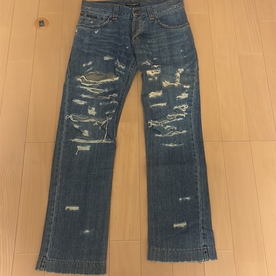 DOLCE&GABBANA ZDP72/818N サイズ48 メンズ ダメージジーンズ 古着