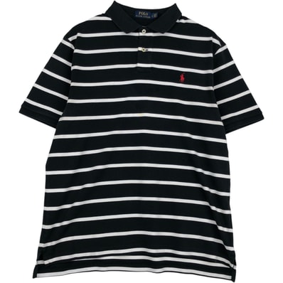 古着 ラルフローレン Ralph Lauren POLO RALPH LAUREN 半袖 ボーダー ポロシャツ メンズL相当/eaa644273