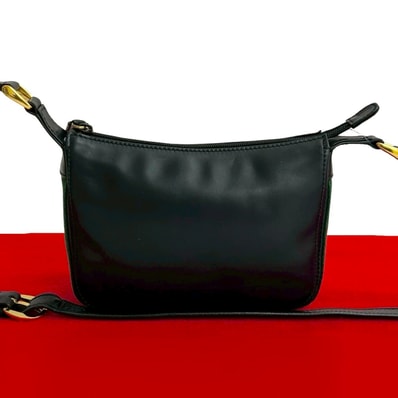 GUCCI グッチ シェリーライン レザー ショルダーバッグ ブラック
33191