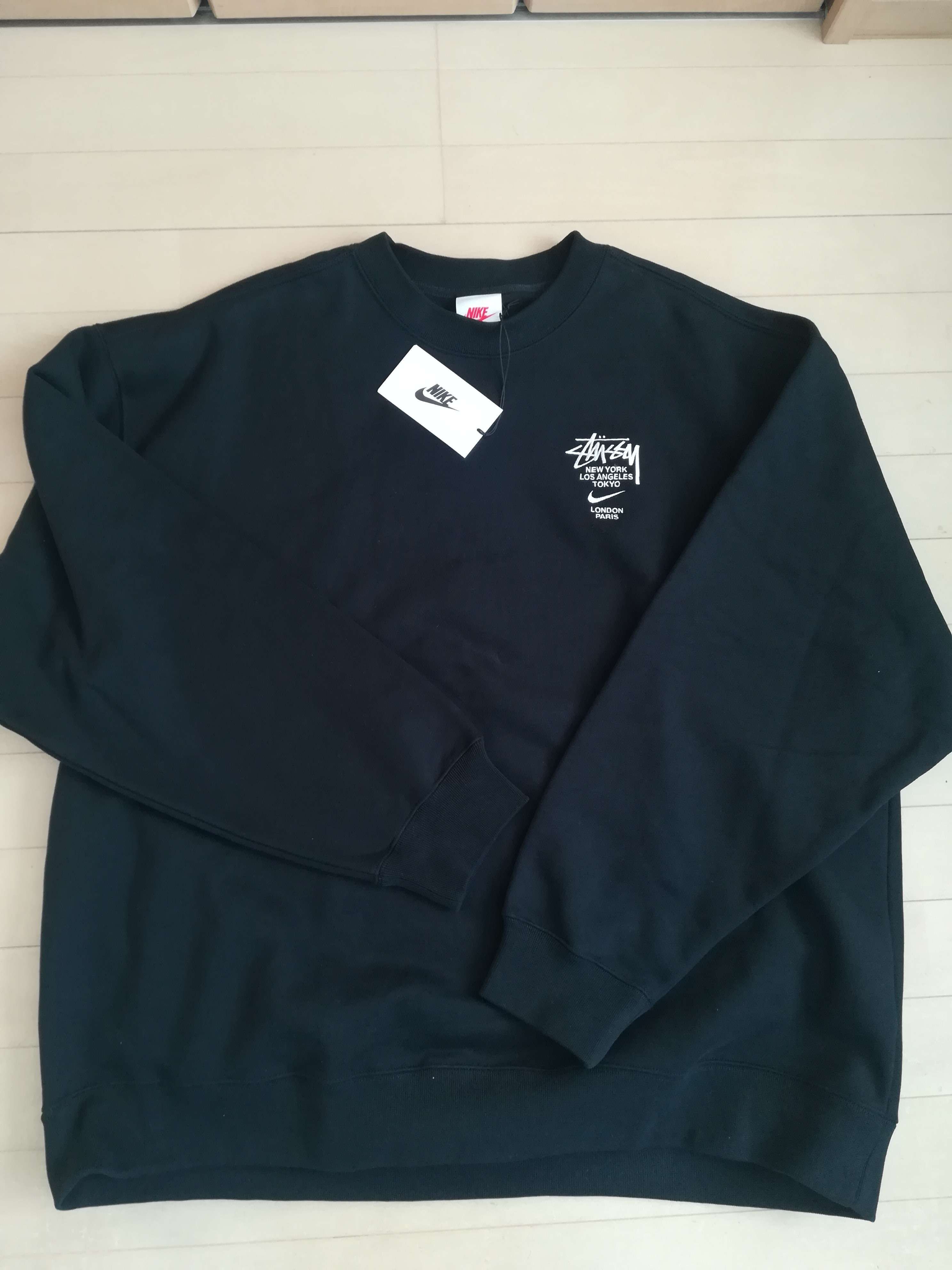 Nike x Stussy International Crewneck Sweatshirt (US Size) "Black" DC4198-010