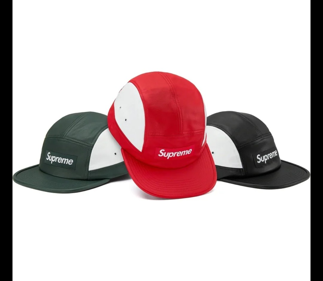Supreme 2-Tone Leather Camp Cap