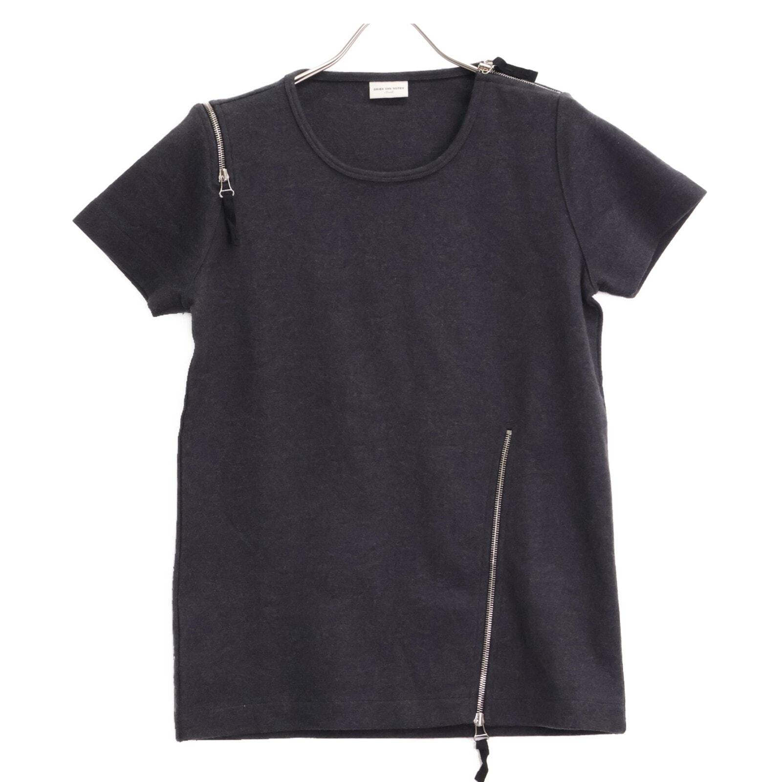 ドリスヴァンノッテン ウール100 ジップデザイン半袖トップス S