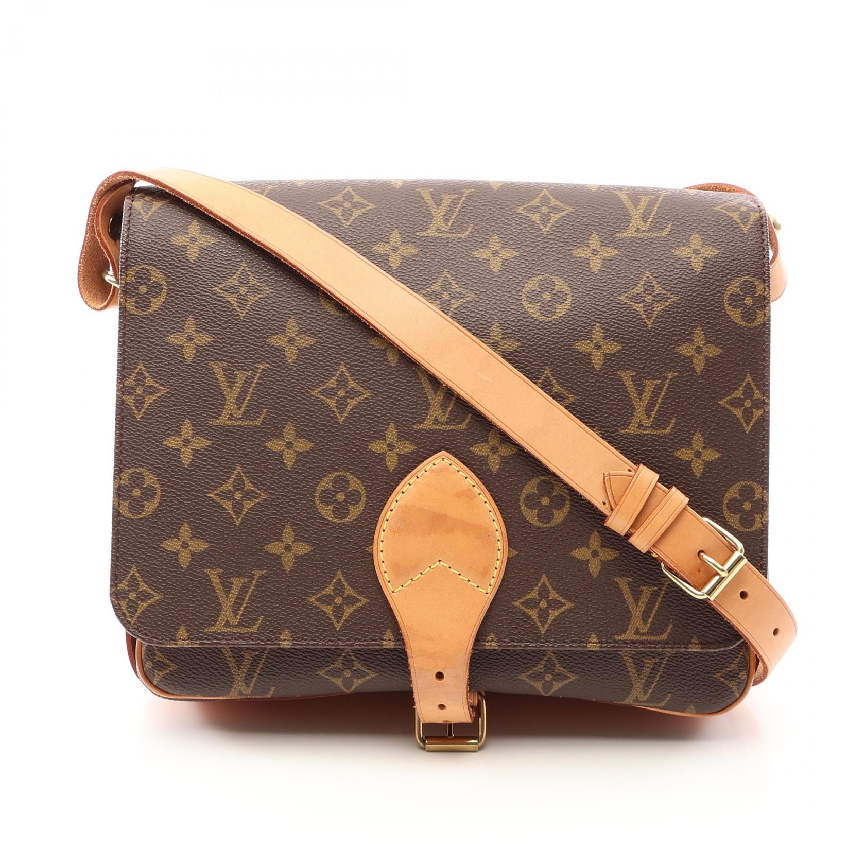 ルイ・ヴィトン LOUIS VUITTON カルトシエールGM ショルダーバッグ バッグ PVCコーティングキャンバス レザー モノグラム レディース ブラウン系 M51252 【中古】