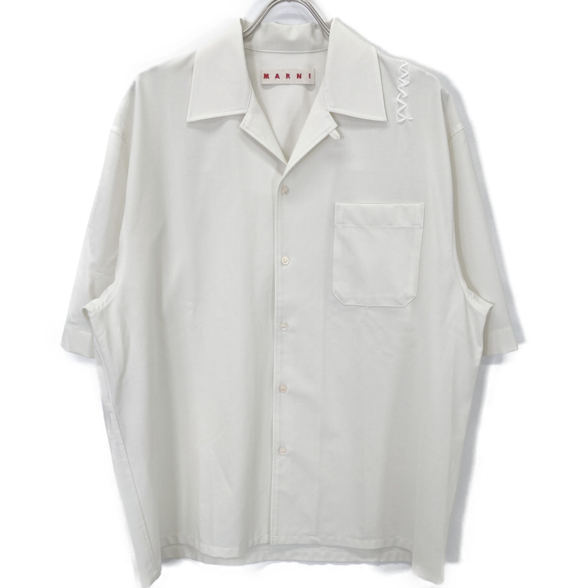 マルニ ｱｲﾎﾞﾘｰ ｳｰﾙ混 ﾏﾙﾆｼﾝﾎﾞﾙ ｵｰﾌﾟﾝｶﾗｰｼｬﾂ 46