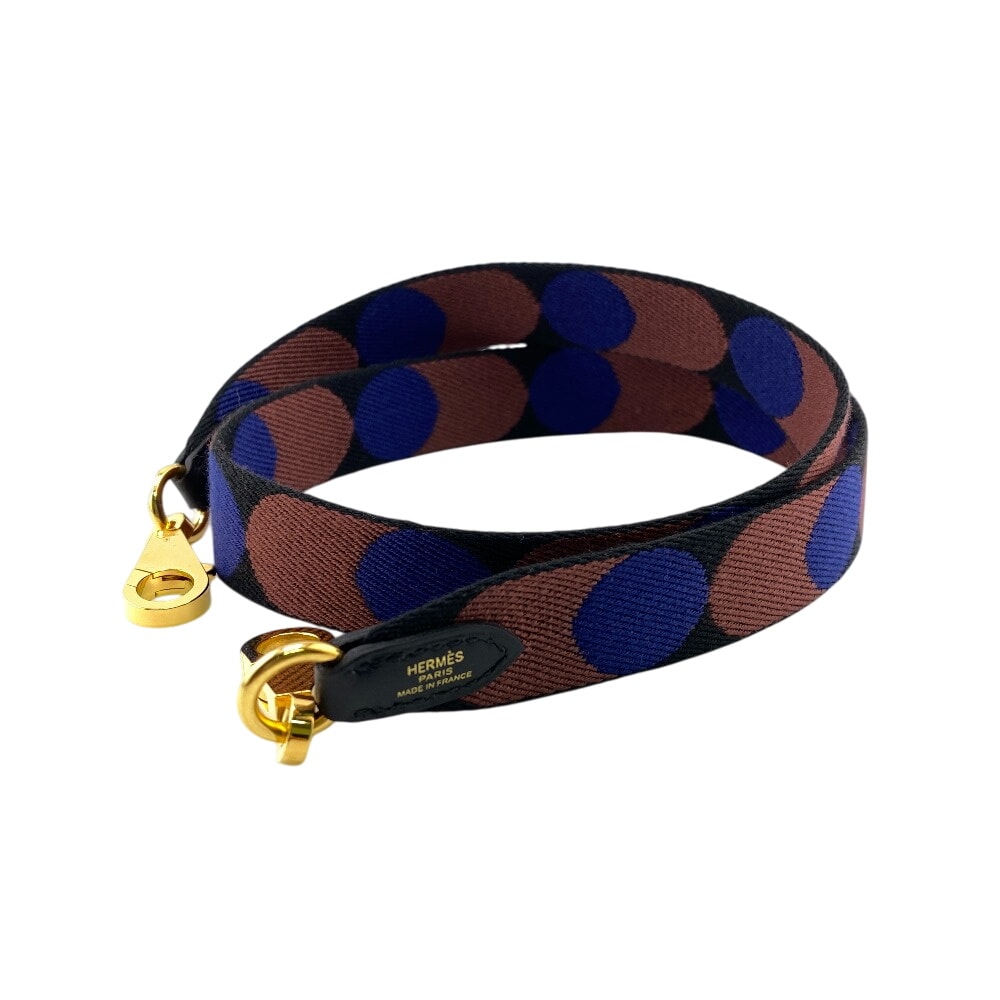 エルメス HERMES ショルダーストラップ バンドリエール サングル フリッパーボール 70 ブルー