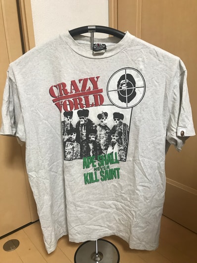 SAINT Mxxxxxx x A BATHING APE Speech Tee "Gray"