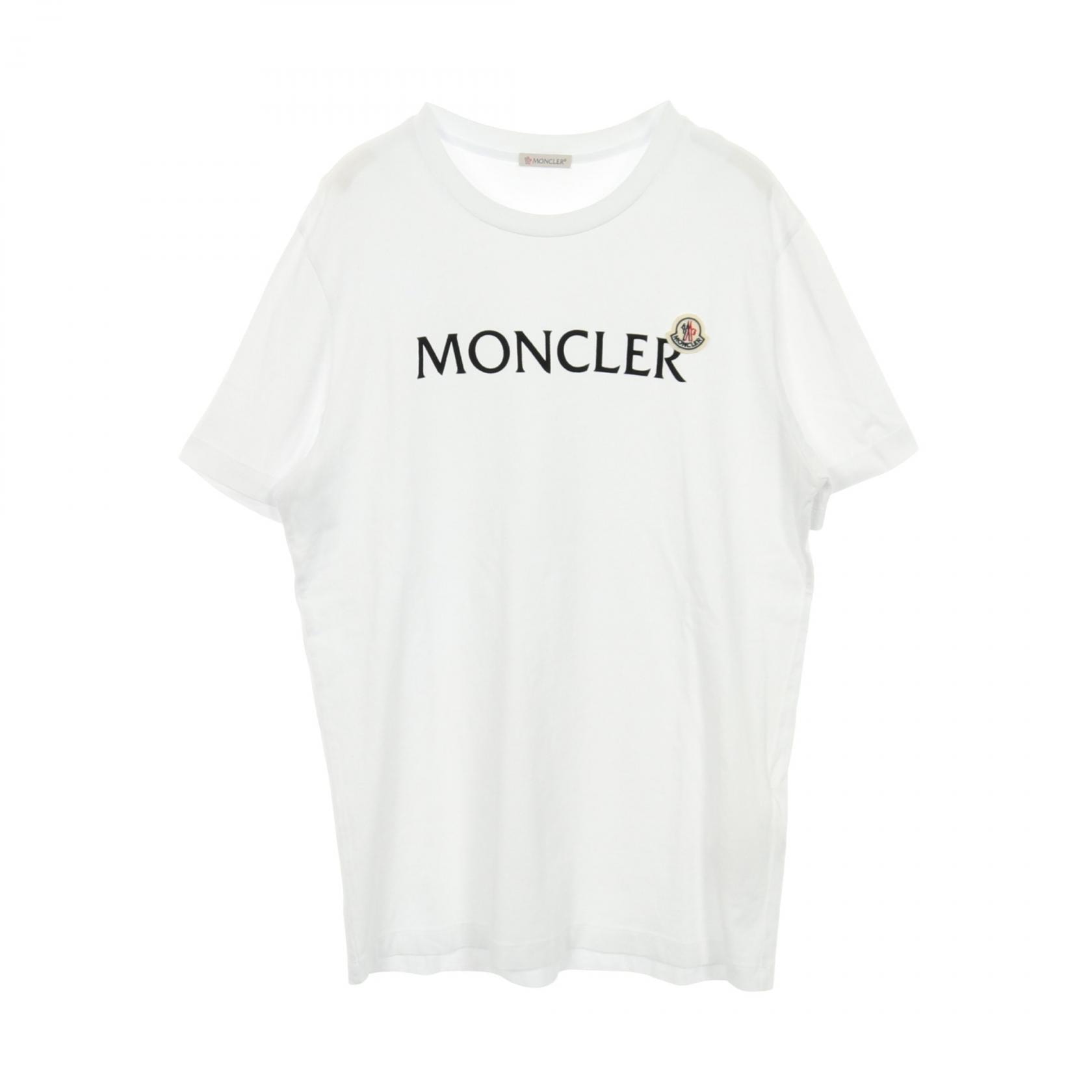 モンクレール MONCLER 半袖Tシャツ 衣料品 トップス コットン メンズ ホワイト系 【中古】
