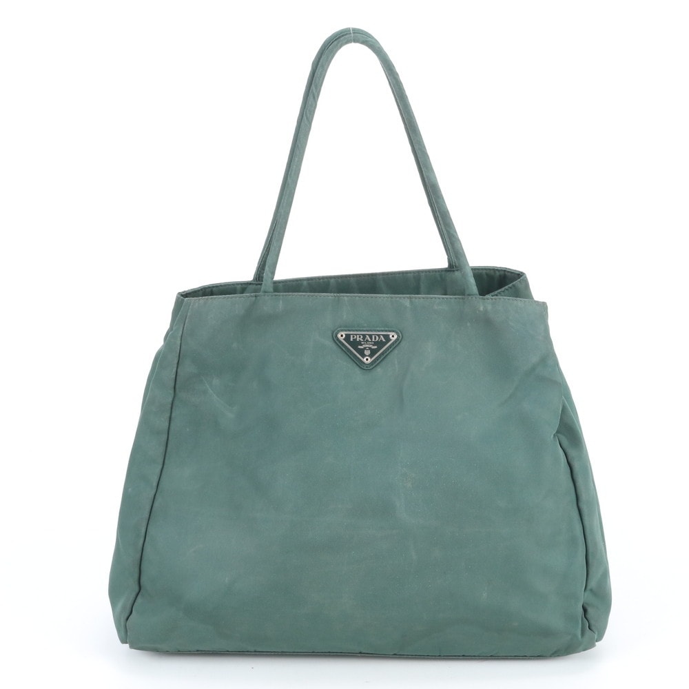 プラダ テスート ナイロントライアングルロゴトート バッグ