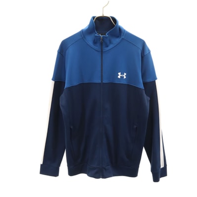 UNDER ARMOUR アンダーアーマー バイカラー トラックジャケット LG ネイビー系 ジャージ