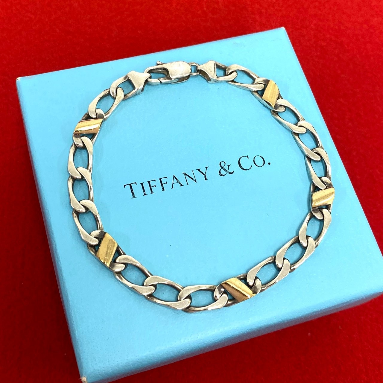 TIFFANY&Co. ティファニー フィガロ ブレスレット シルバー925 K18イエローゴールド ブレスレット シルバー
26041