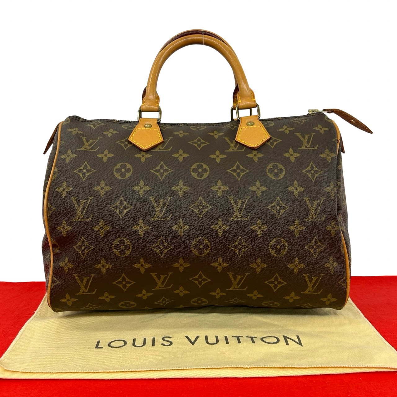 LOUIS VUITTON ルイヴィトン スピーディ 30 モノグラム PVC レザー ハンドバッグ ブラウン
 19184