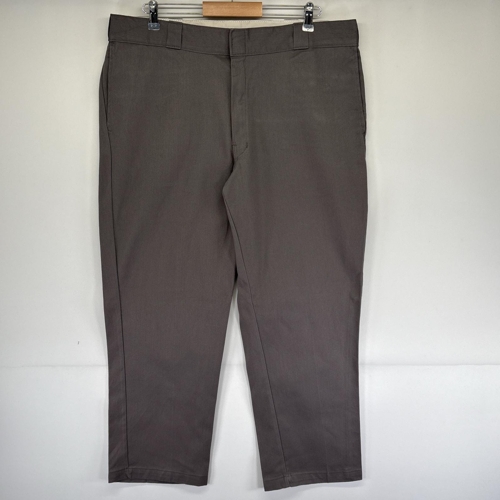 古着 ディッキーズ Dickies ワークパンツ ジッパーフライ 874 ワンポイントロゴ 作業着 テーパード  グレー メンズ