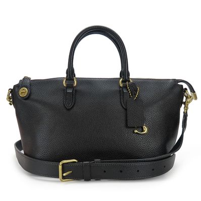 【中古】 コーチ ハンドバッグ CE741 レザー ブラック ゴールド金具 2WAY ショルダーバッグ シンプル レディース 女性 COACH