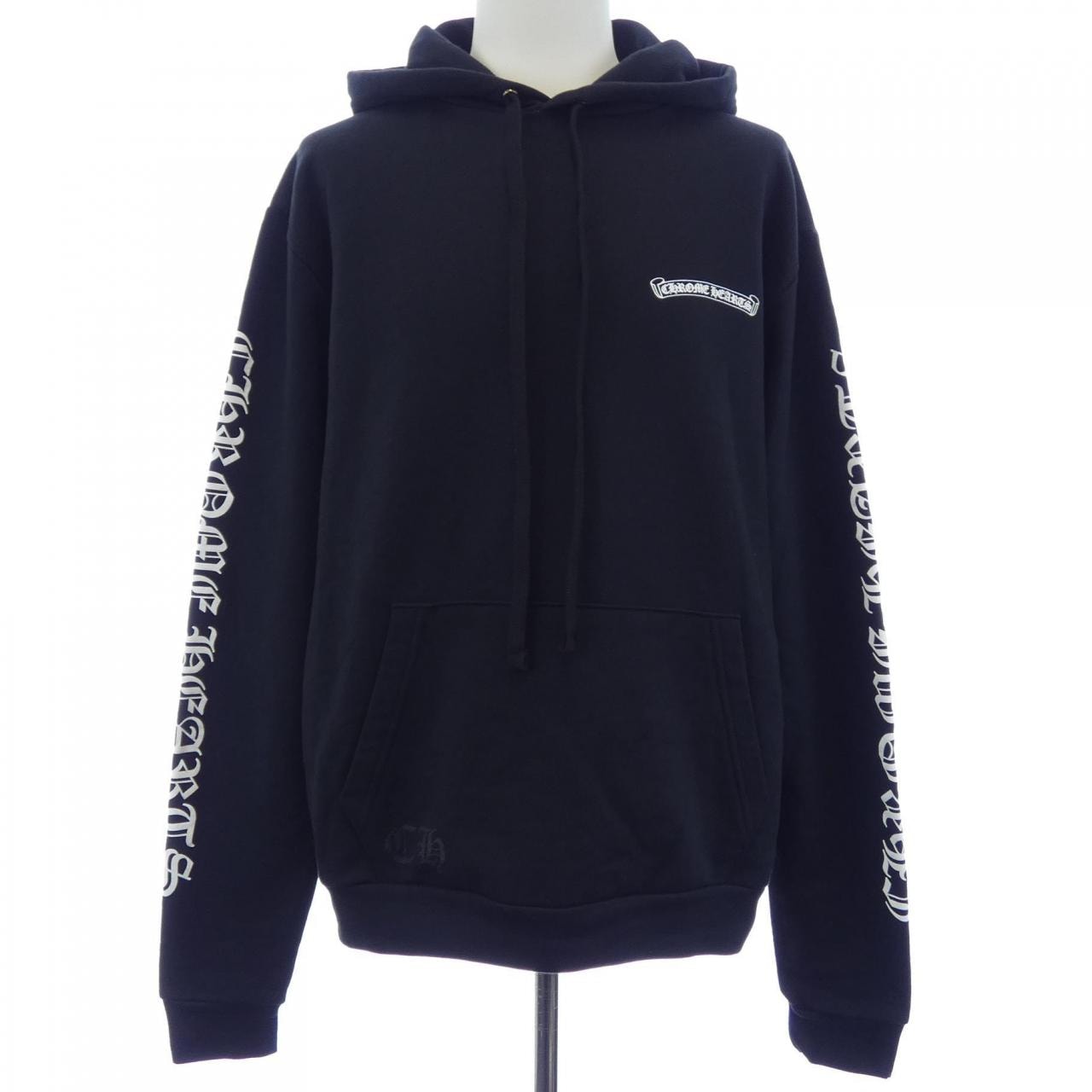 Chrome Hearts Back Scroll Label Logo Pullover Hoodie "Black"